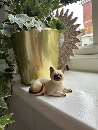 Vintage ceramic siamese - ceramic, cat