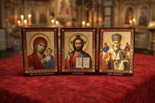 Handmade orthodox triptych - handmade,