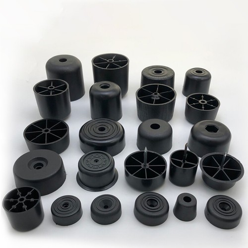 Black plastic furniture parts - black,