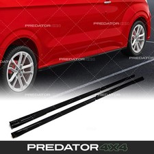 SIDE SKIRT EXTENSIONS GLOSS BLACK TRIM KIT FOR FORD TRANSIT CUSTOM MK2 LWB 24+