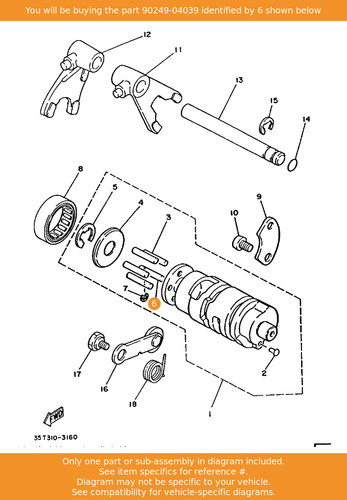 Yamaha pin 90249 04039 - 90249-04039, oem