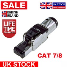 RJ45 Toolless Field Connector CAT6 CAT7 CAT  8 Termination Plug Shielded Lot