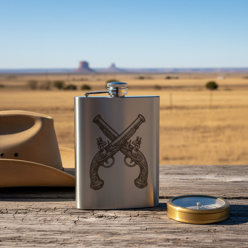 Stainless steel 8oz pocket hip - 8oz,