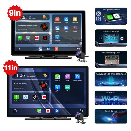 Portable car stereo - 9",