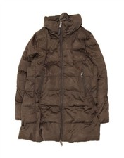 MASSIMO DUTTI Womens Padded Coat UK 18 XL Brown Polyester DJ01