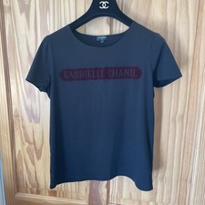 CHANEL Top Black Maroon Velvet