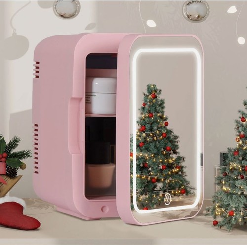Mini fridge with led - 4l, mirror
