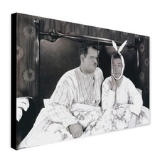 Laurel And Hardy In Bed Wall