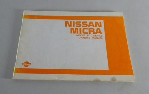 User manual nissan micra - manual, k10