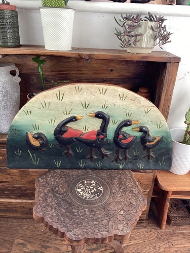 Vintage handpainted geese - vintage,
