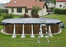 Abdeckplane mit Spannschloss für Schwimmbad Ovalpool, Abdeckung, Winterplane