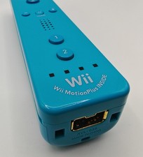 Official Nintendo Wii Remote with Motion Plus | Blue | Cleaned and Fully Tested