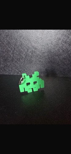 Printed space invader - 3d,