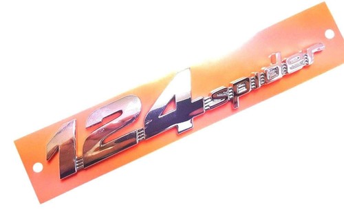 Badge 124 spider chrome - badge, "124