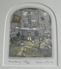 Framed Ltd Ed Graham Clarke Etching - "Providence"(345/400) - 10 5/8" x 12 1/4"