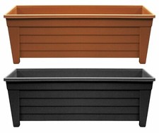 2 x 55cm Trough Plant Pot Long