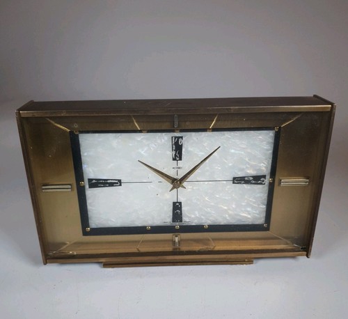 Metamec brass mantel clock - brass,