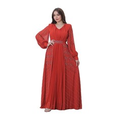 Rhinestone Chiffon Abaya Women