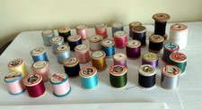 Vintage Wood Cotton Reels Bobbins & other reels