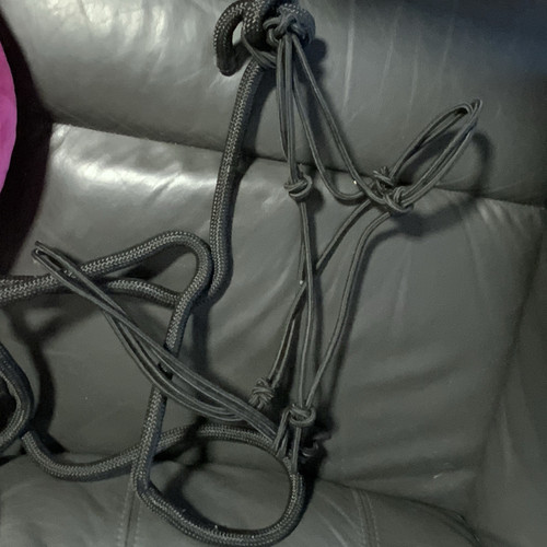Black rope knotted - rope,
