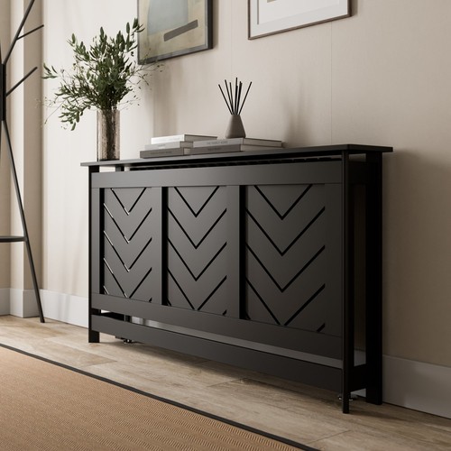 Radiator cover black modern - black,