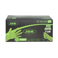 JBM Disposable Nitrile Gloves 7.0MIL Diamond Texture Orange Size XL