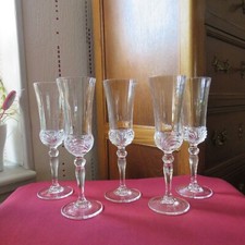 5 Champagne Flutes in Royal