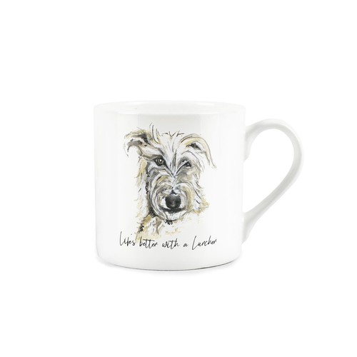 Lurcher mug bone china - lurcher,
