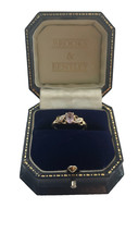 Amethyst and Diamond Ring 9ct Gold Vintage Amethyst and Diamond Ring - Size M