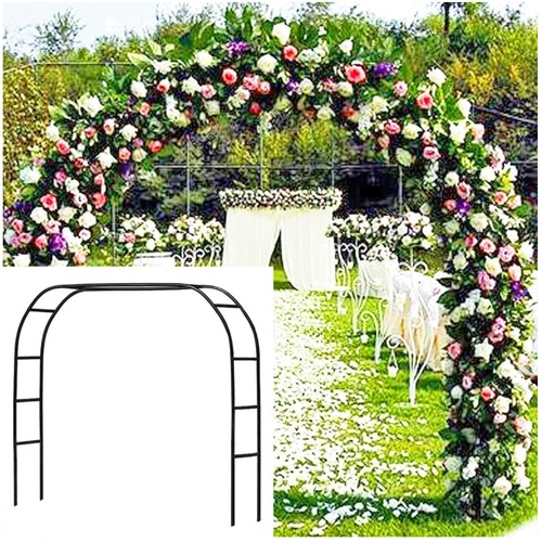 Black metal garden arbor - metal,