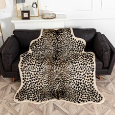 Large Leopard Print Rug Hide