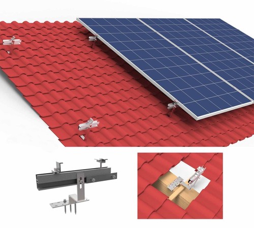 Solar panel tile roof mounting - tile,