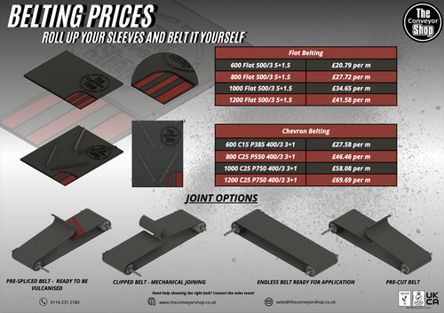 Conveyor belting rubber flat - conveyor, ,