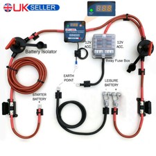 Split Ready Made Battery Charge Relay Kit 12V 140A Digital VSR Sense Camper Van