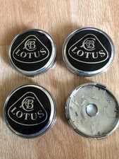 4x Lotus Wheel Centre Caps Hub Alloy Brand New Cap 60mm Black Silver