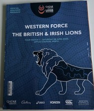 British and Irish Lions v Western Force 2025 official match programme, Perth