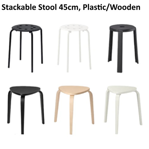 Ikea stackable stool 45cm - stackable,