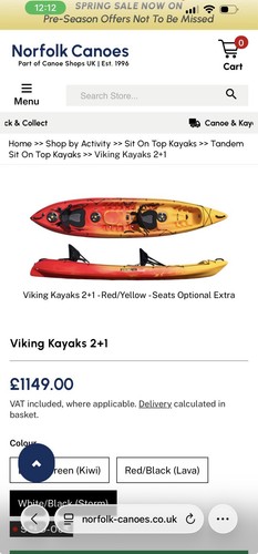 Viking sit tandem kayak - viking,