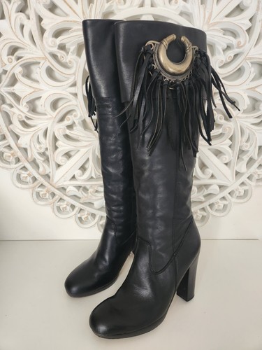 Ash black leather - ash,