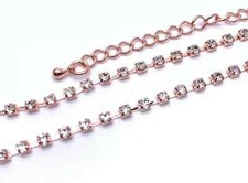 Rose Gold Diamante Rhinestone