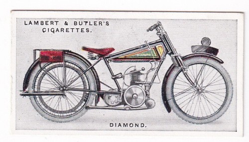 Vintage 1923 motorcycle card - motorcycle,