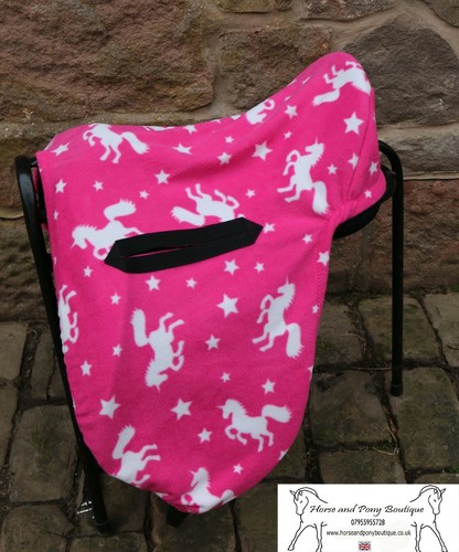 Pink unicorn ride fleece - pink, on