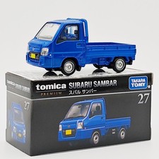 1:64 Blue Subaru Sambar Mini Truck Alloy Diecast Model Van Collection