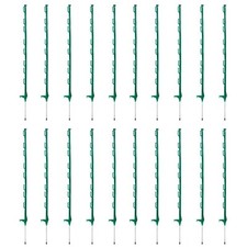 Electric Fence Posts Plastic Poly Poles 4ft Green 20pk, Horse Paddock Line Tape