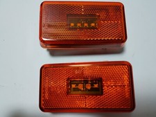 Pair LED (4 LEDs) Amber Side Marker Lights Lamp for SCANIA P-G-R-T SERIE 24V E9