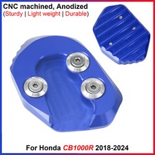 For Honda CB1000R 2018-2024 1x Blue Kickstand Foot Side Stand Enlarger Plate Pad