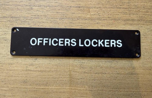 Vintage brown metal - metal, officers