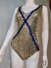 1960s Silver and Blue Sequin