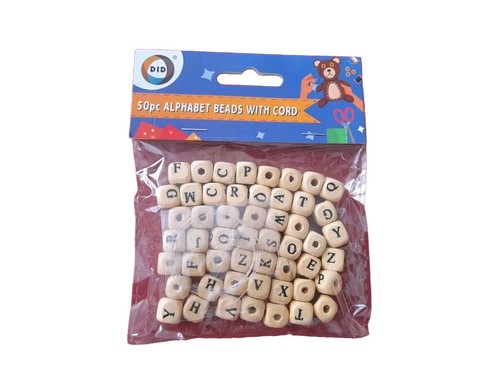 Pcs 10mm alphabet wood - 50,