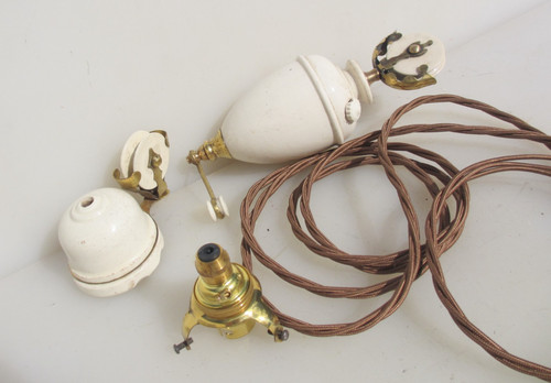 Antique ceramic ceiling light - ceramic,